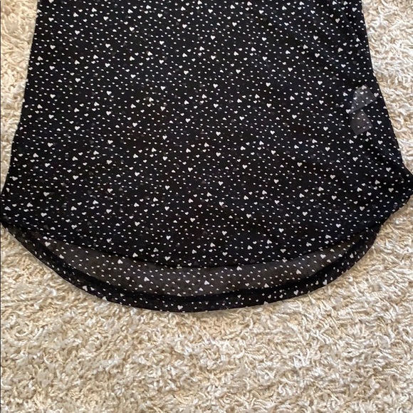 Sheer Black Heart Print Blouse - Picture 7 of 10